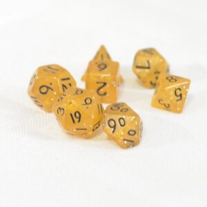 gold sparkly 12mm mini dice
